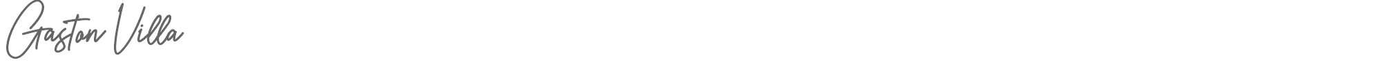 Sample characters Gaston Villa Font